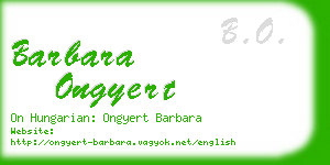 barbara ongyert business card